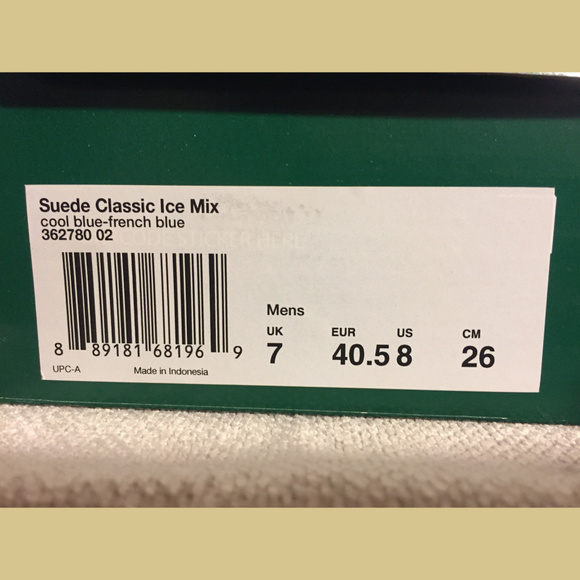 Puma Suede Classic Ice Mix Blue (Size 8) - Picture 6 of 6